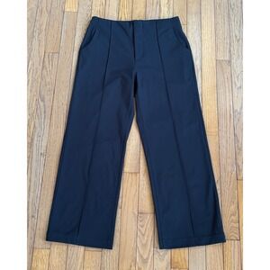 Vuori Meta Crop Black High Rise Wide Leg Pintuck Trousers Pants Small Gorpcore S